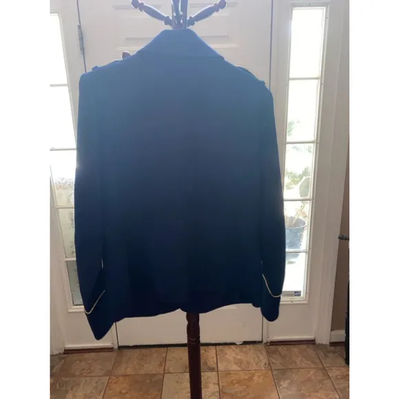 Women's Chico's Blue Military Style Blazer Size 1-6/8