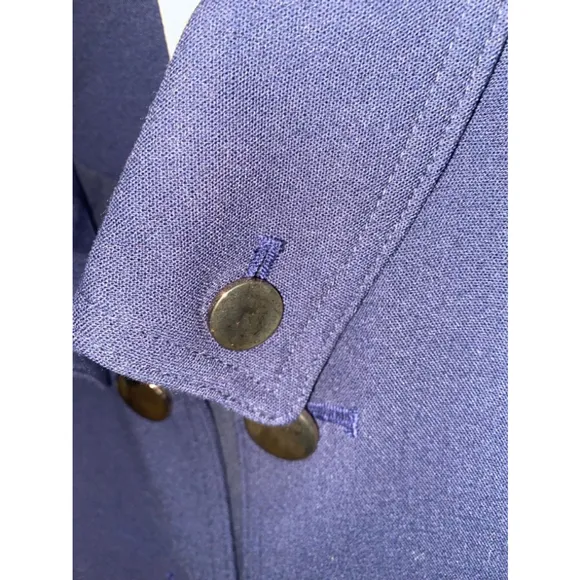 Women's Chico's Blue Military Style Blazer Size 1-6/8