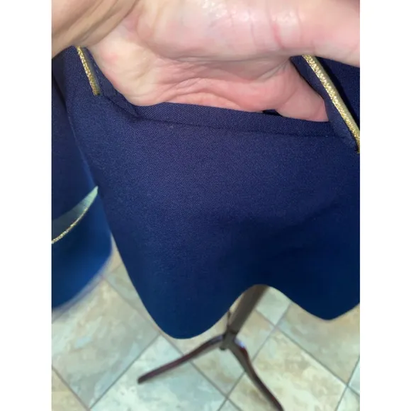 Women's Chico's Blue Military Style Blazer Size 1-6/8