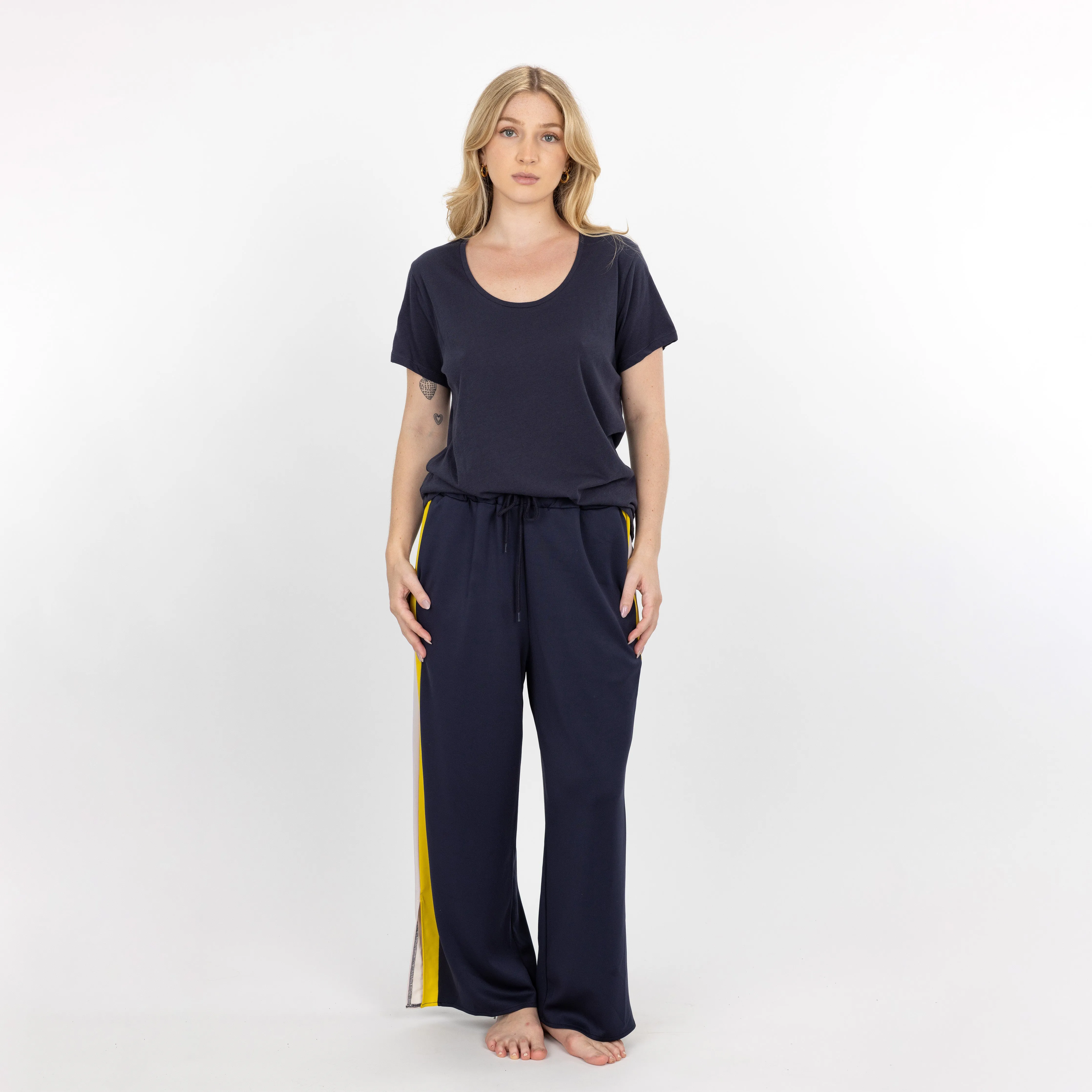 Womens Scoop Neck Tee - Navy Blazer