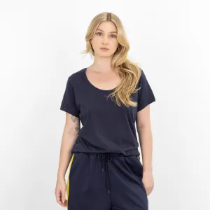 Womens Scoop Neck Tee - Navy Blazer