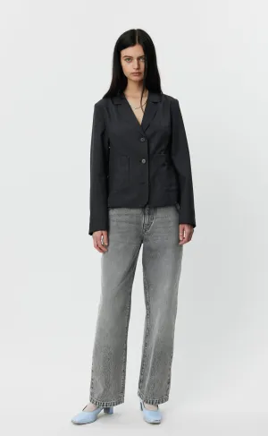 Work Blazer - Dark Grey Pinstripe