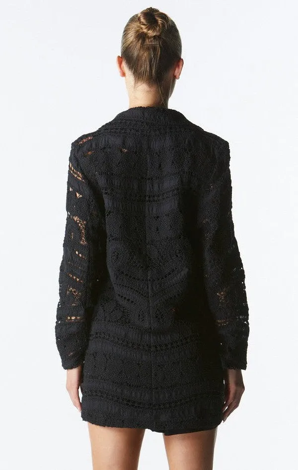 Worth It Lace Blazer - Black