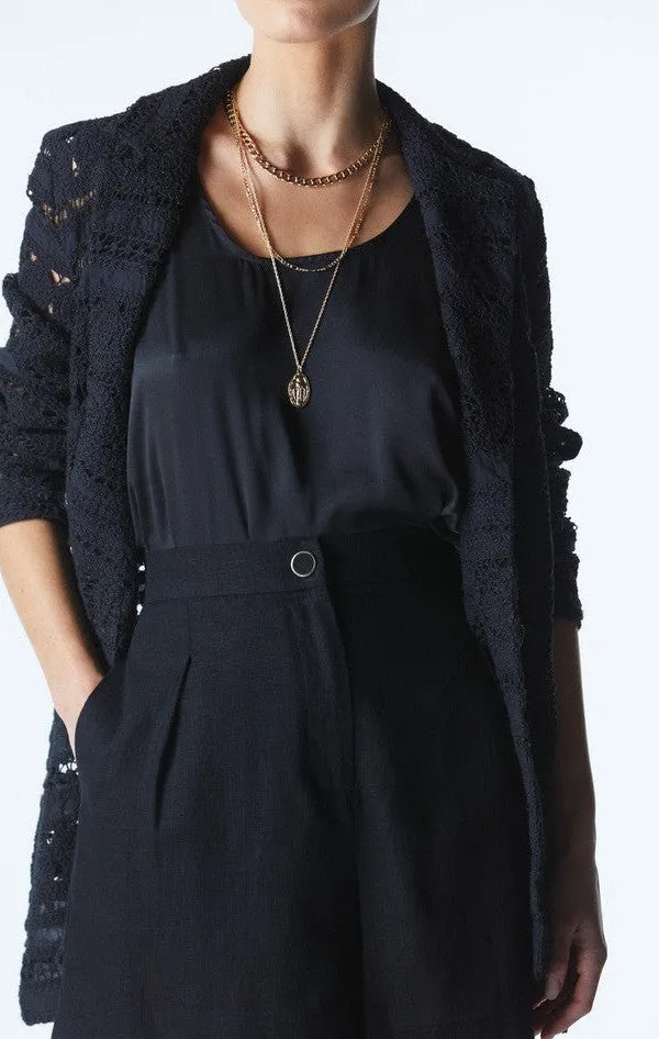 Worth It Lace Blazer - Black