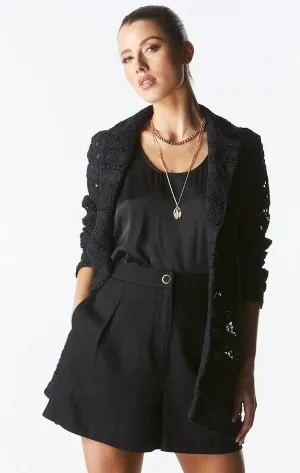 Worth It Lace Blazer - Black