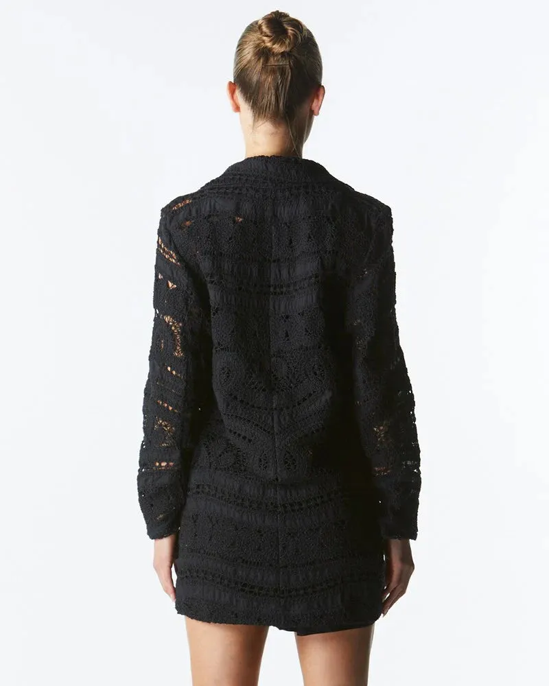 Worth It Lace Blazer - Black