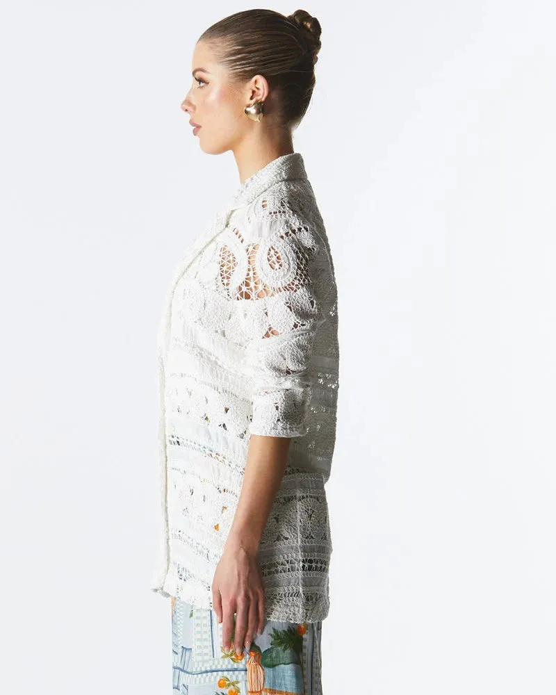 Worth It Lace Blazer - Ivory