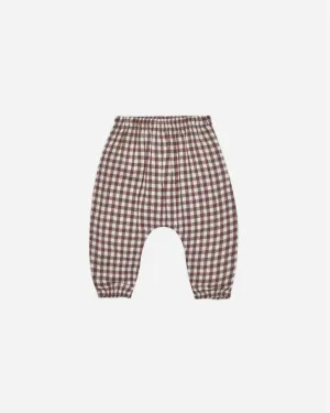 Woven Pant - Plum Gingham