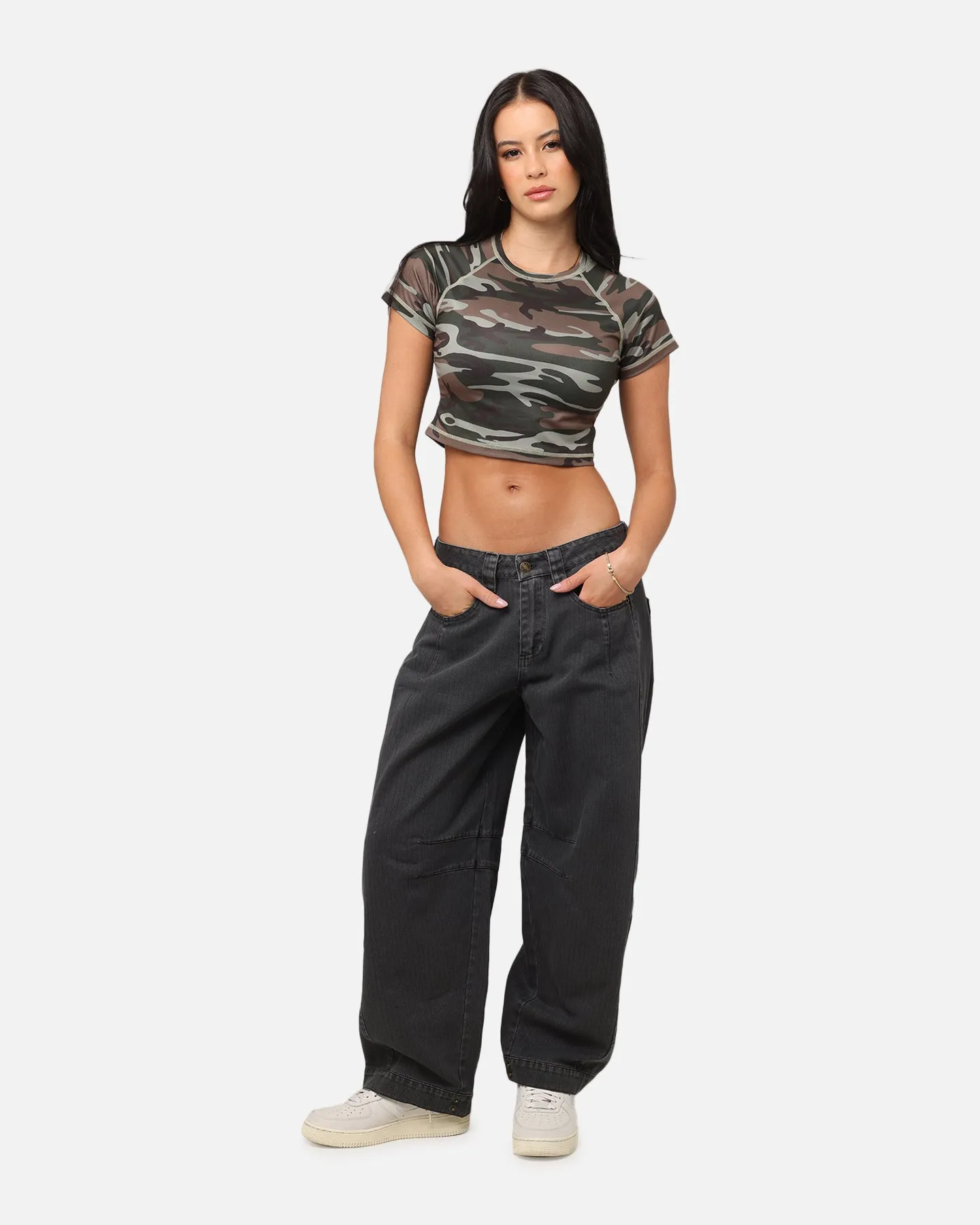 XXIII Women's Barrel Leg Pant Washed Black