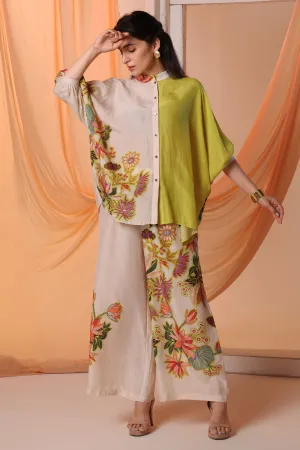 Yellow aarani embellished tunic and pants